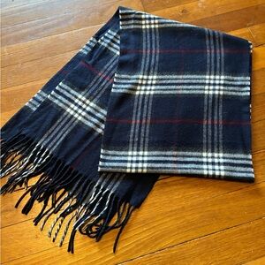 SOLD Navy Plaid Scarf